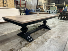 Load image into Gallery viewer, Stunning 8’ x 40” herringbone table and bench