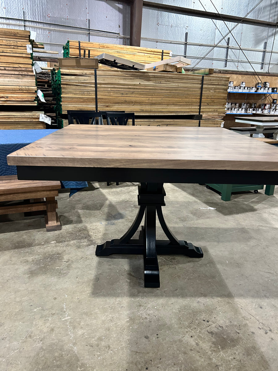 Round Trestle X Farmhouse Dining Table - The Wooden Whale Workshop