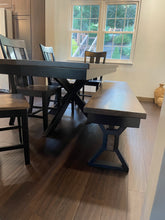 Load image into Gallery viewer, Metal Pedestal Dinning Table