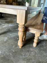Load image into Gallery viewer, 9 foot Victorian spindle leg Table and bench Ready to ship