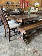 Load image into Gallery viewer, 66 x 40 Herringbone table set with 2 -12 inch extensions