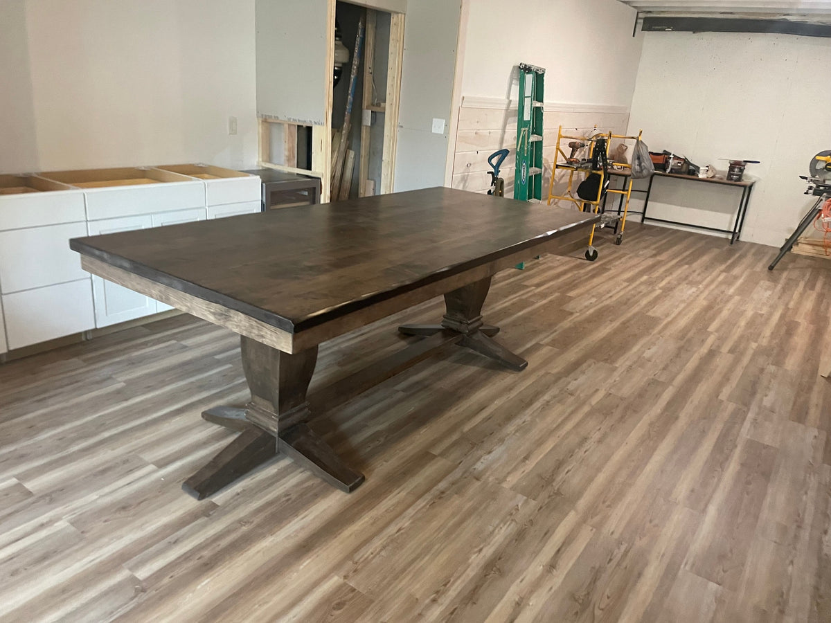 Herringbone Dining Table - The Wooden Whale Workshop