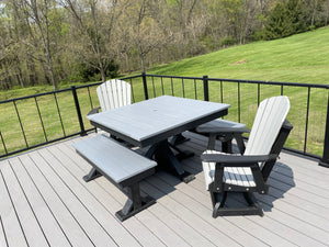 Trestle X Outdoor Square Dining Table