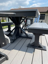 Load image into Gallery viewer, Trestle X Outdoor Square Dining Table