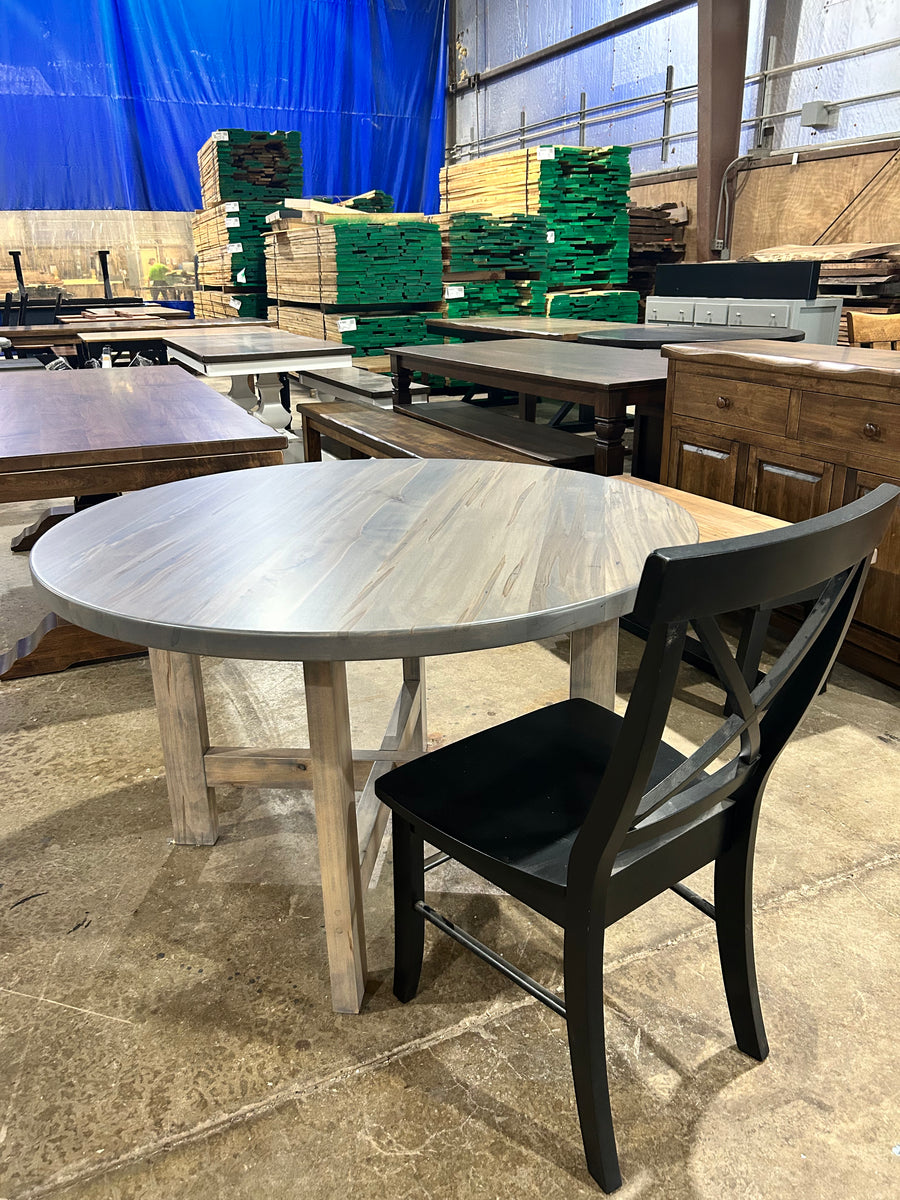 Round Trestle X Farmhouse Dining Table - The Wooden Whale Workshop