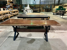 Load image into Gallery viewer, Walnut Live Edge Dining Table