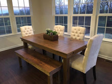 Load image into Gallery viewer, Farmhouse Dining Table with Post Legs
