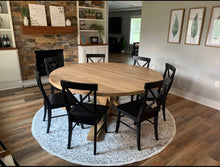 Load image into Gallery viewer, Round Trestle X Farmhouse Dining Table