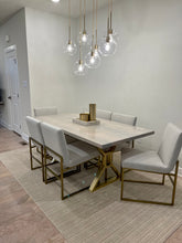 Load image into Gallery viewer, Metal X Beam Dining Table