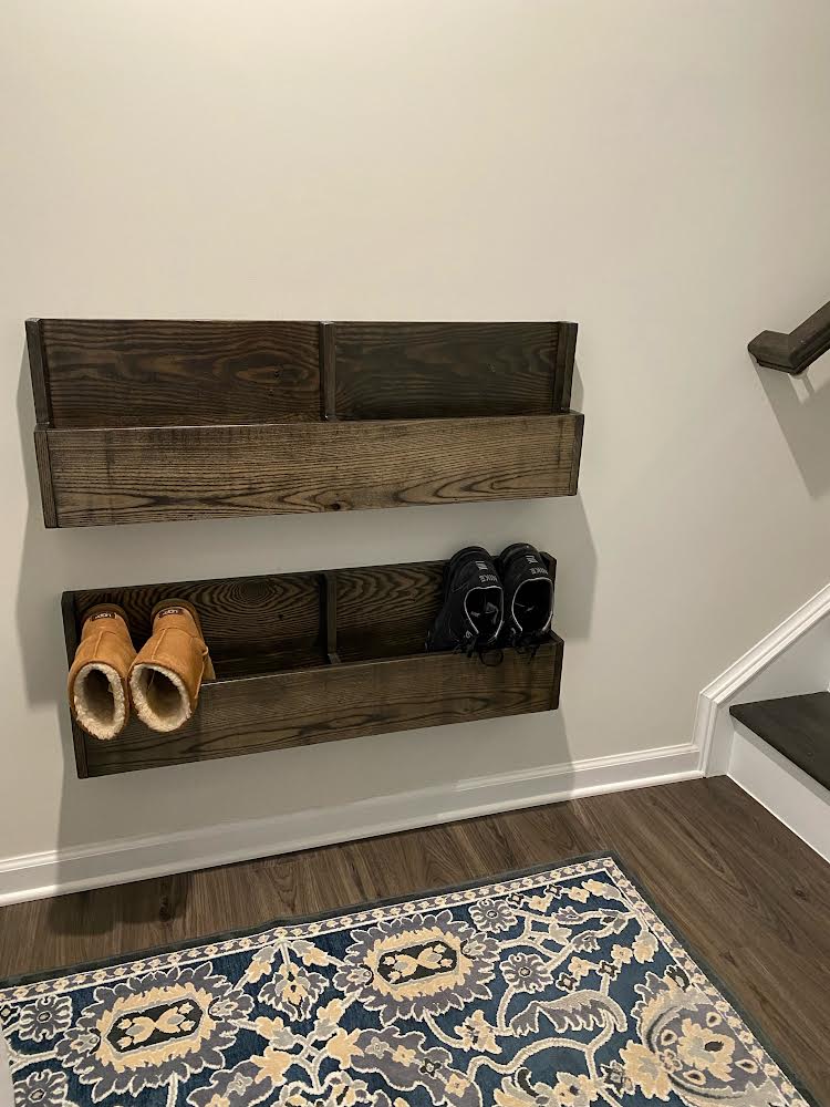 Wall shoe rack – Wooden Whale Workshop