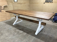Load image into Gallery viewer, Metal X Beam Dining Table
