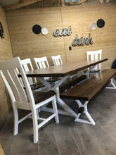 Load image into Gallery viewer, Metal X Beam Dining Table