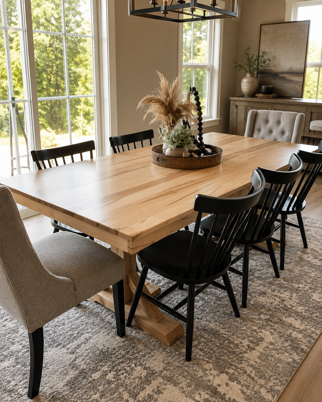 Trestle X Farmhouse Dining Table