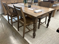Solid Maple Dining Set – 6’ Table with Spindle Legs + 4 Aspen Chairs