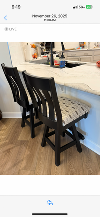 Levi 3 Slat Counter & Bar Height Swivel Stool