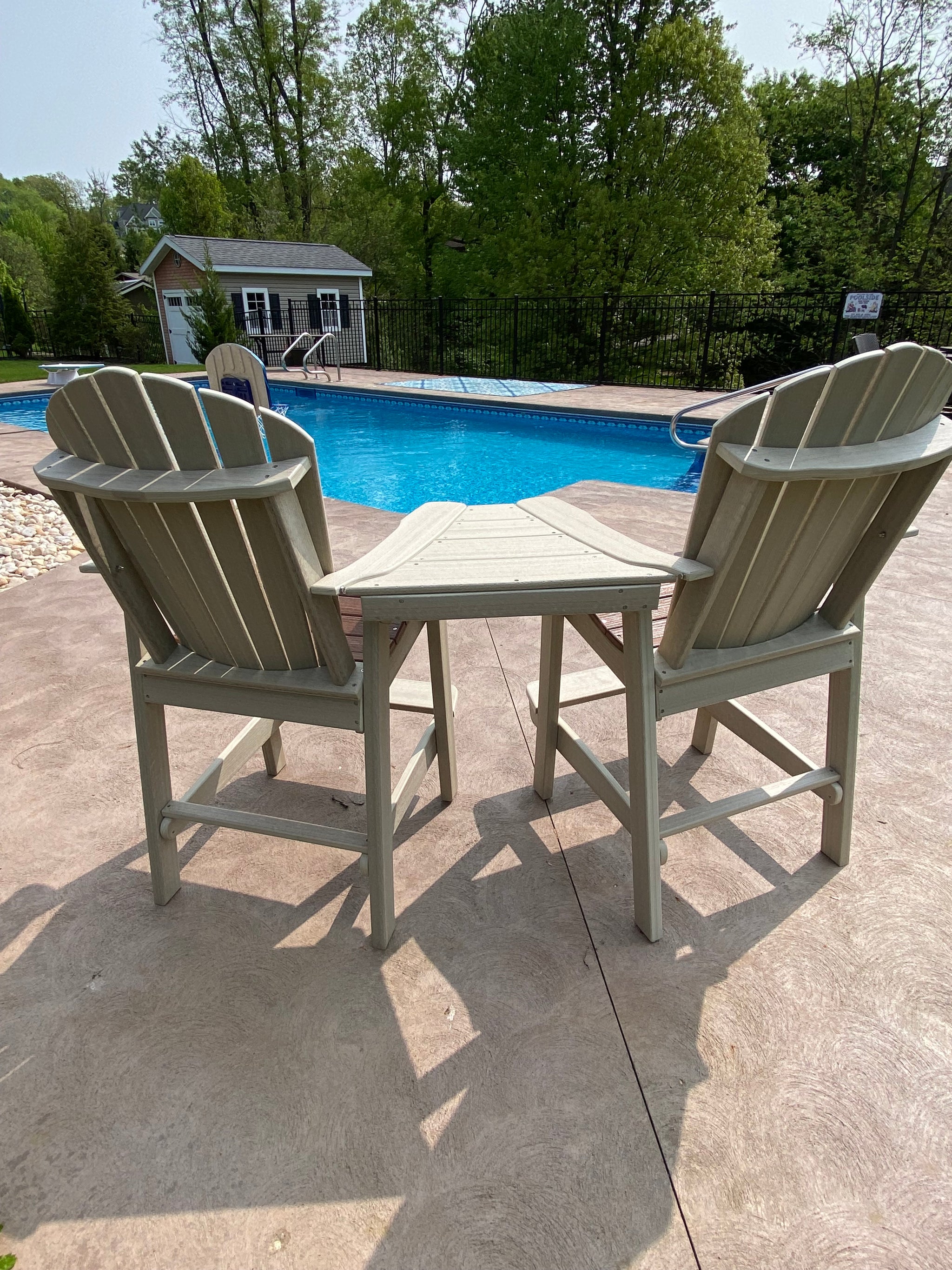 HDPE Outdoor Conversation Set – 2 Chairs with Interlocking Table
