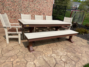 Trestle X Outdoor Dining Table