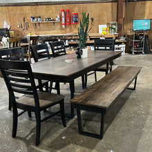 Load image into Gallery viewer, 84”x37” Metal U leg table and matching bench
