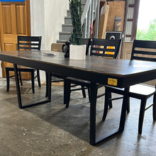 Load image into Gallery viewer, Metal U Leg style dining table
