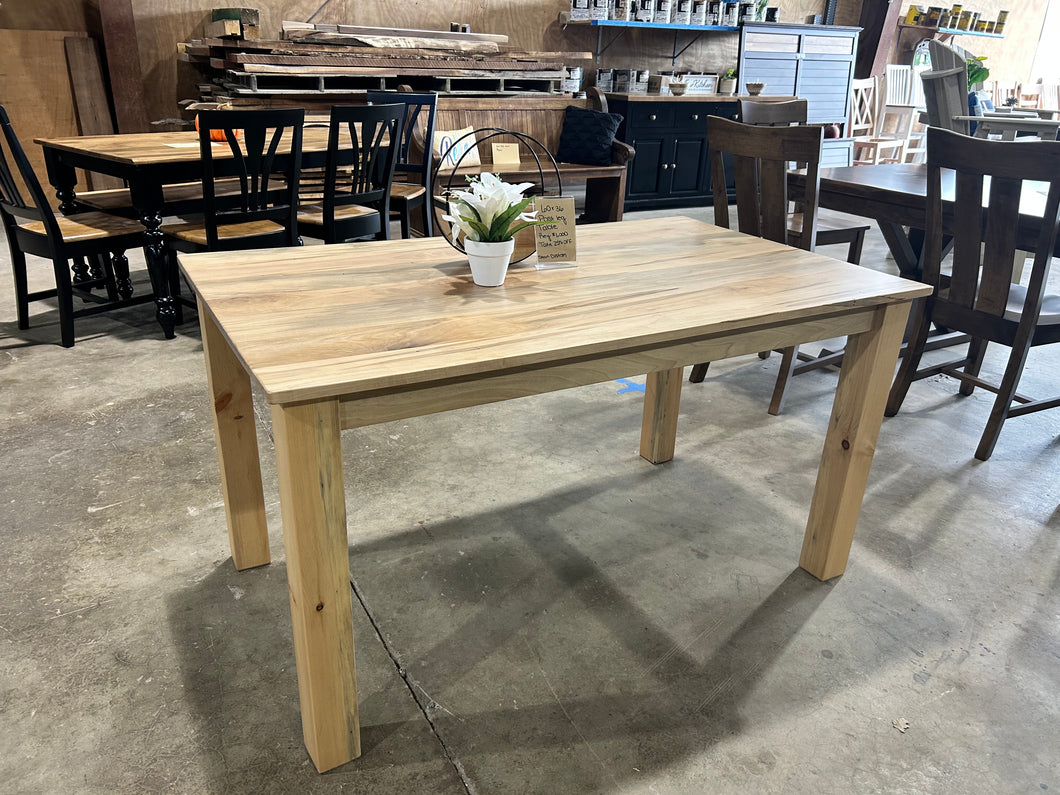 Flash sale!! In stock 5ft by 3 foot post leg table maple wood