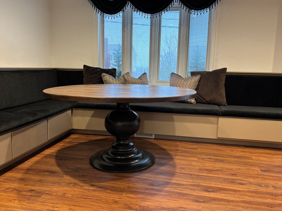 Lake Style Round Dining Table | Custom Solid Wood Furniture