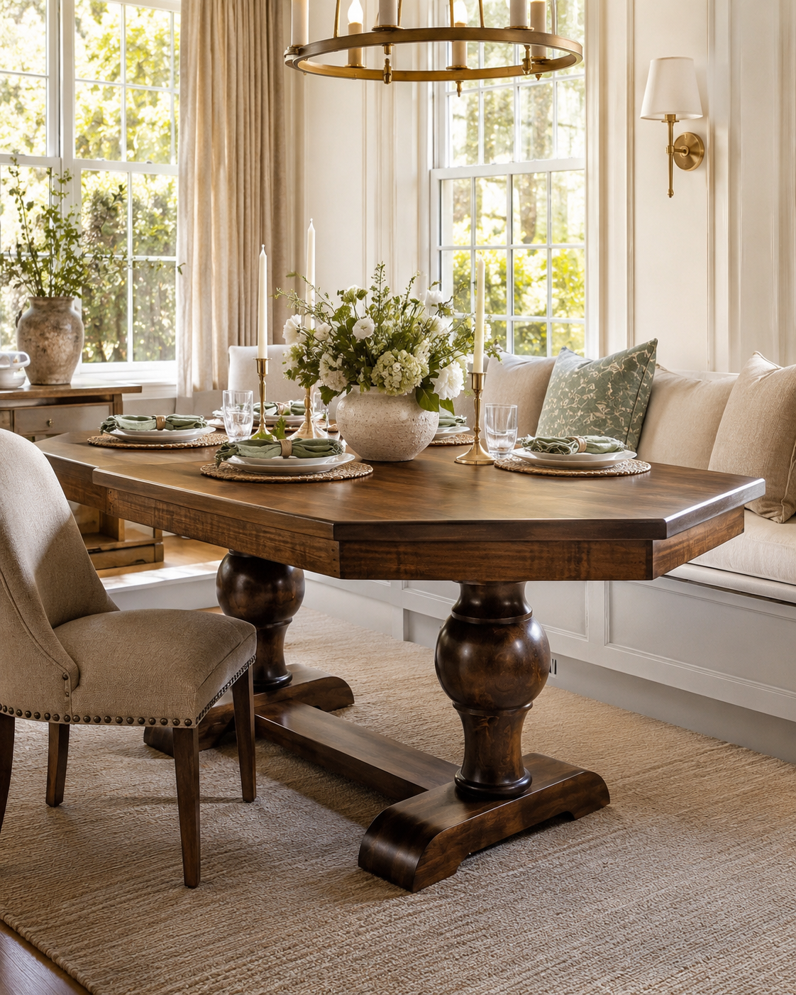 The Beaumont Solid Wood Trestle Dining Table