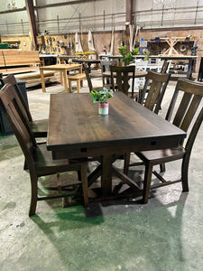 Trestle x dining table set - SOLD