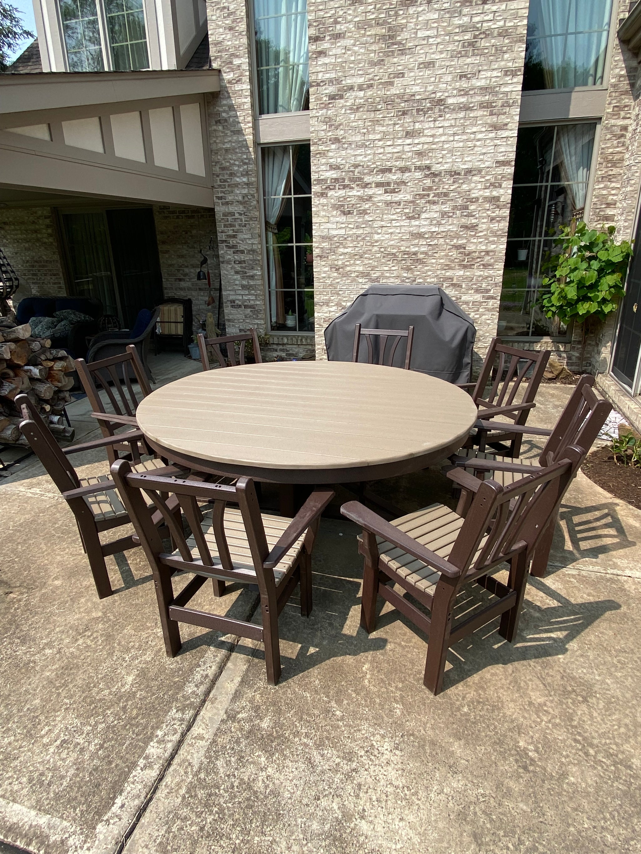 Outdoor Modern FanBack Dining Chair - HDPE - All-Weather