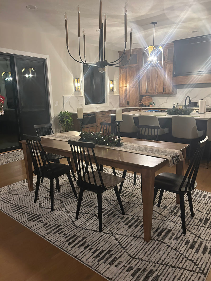 Farmhouse Dining Table with Post Legs - The Wooden Whale Workshop