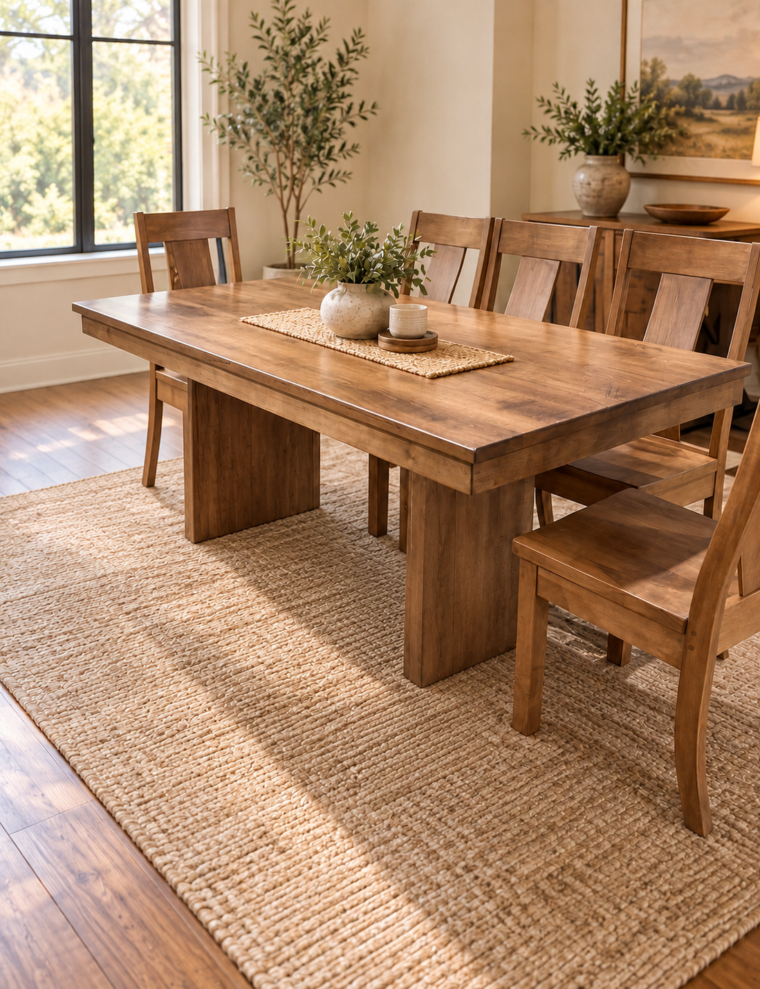 Pedestal Farmhouse Dining Table