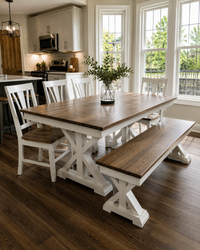 Trestle X Farmhouse Dining Table
