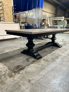 Stunning 8’ x 40” herringbone table and bench