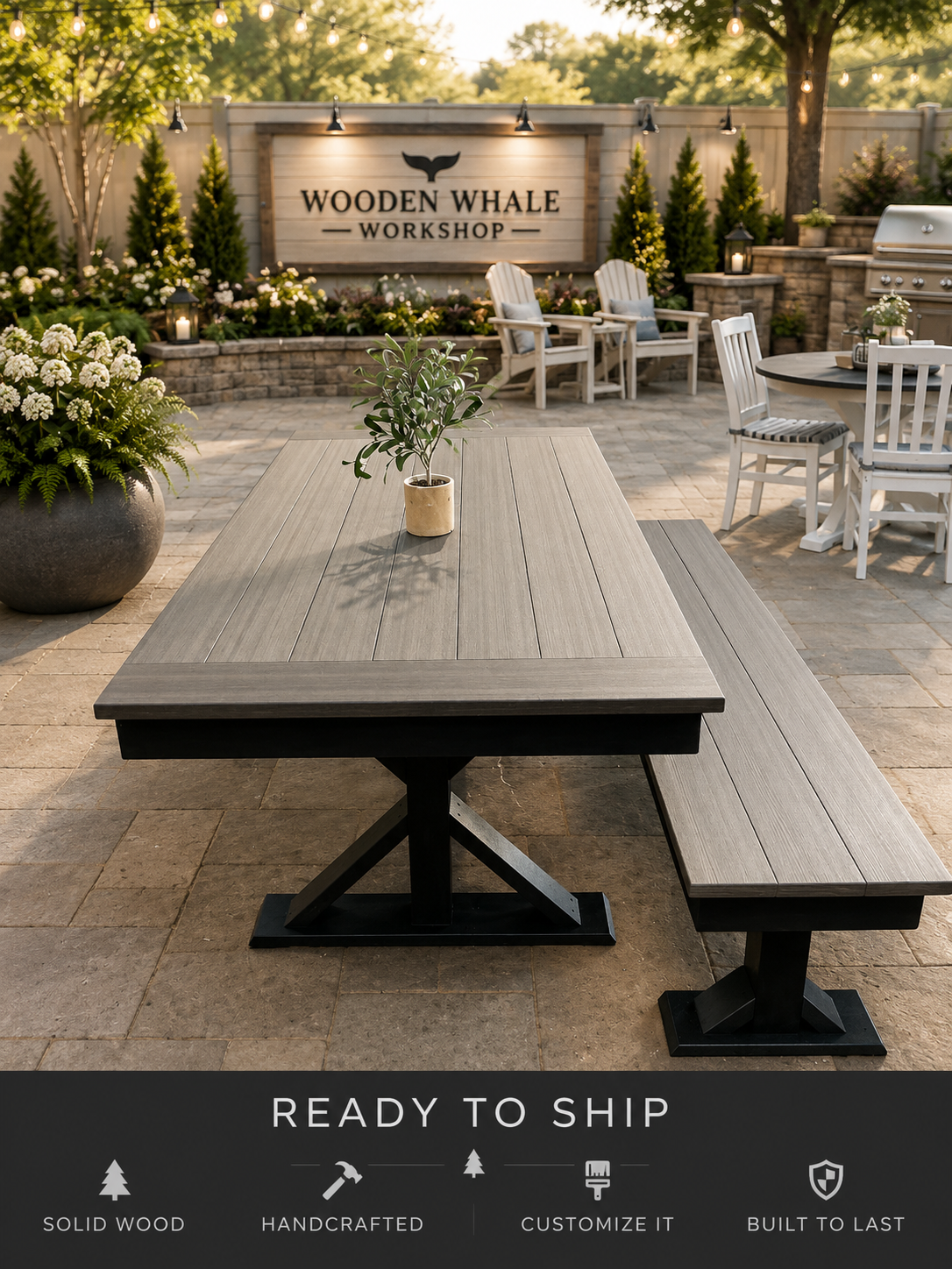 Outdoor Poly table and bench