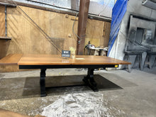 Load image into Gallery viewer, 7 foot dining table with 2 12” extensions
