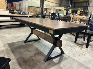 6 foot by 3 foot Metal X Beam Table