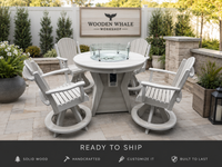 Round Fire Table Set With 4 Chairs - Ready to Ship