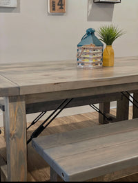 Connected Post Leg Bench with Turnbuckles