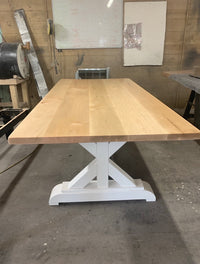 RH Inspired Trestle X Dinning Table