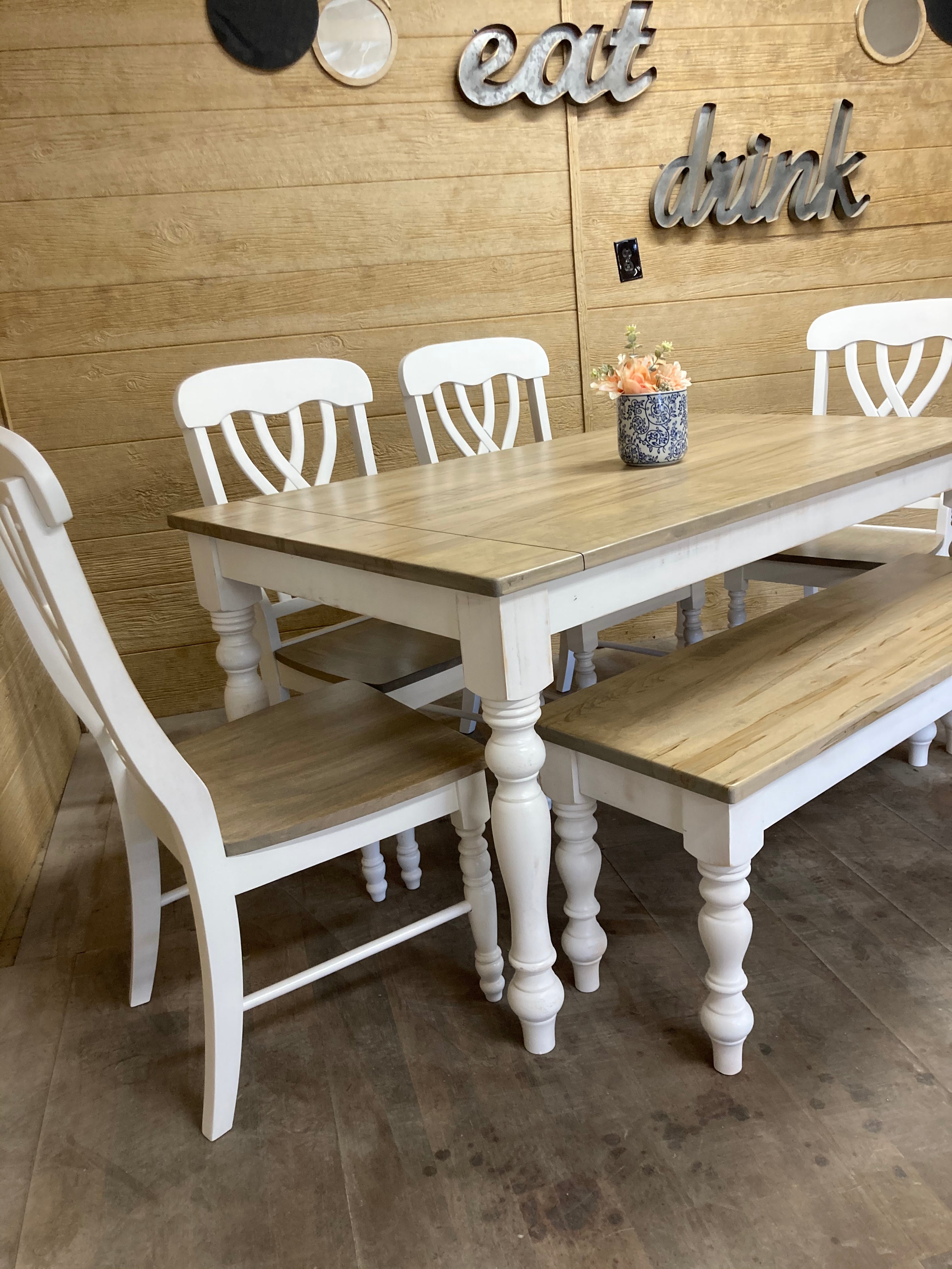 Spindle Leg Bench - The Wooden Whale Workshop