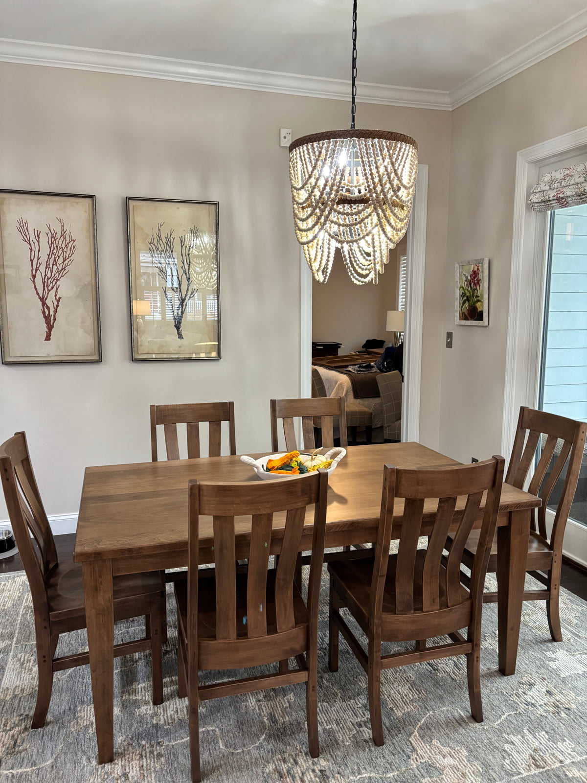 Post Leg Table Farmhouse Dining Table with Post Legs - The Wooden Whale Workshop