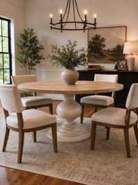 Lake Style Round Dining Table | Custom Solid Wood Furniture