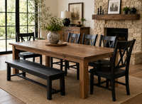 Farmhouse Dining Table with Post Legs
