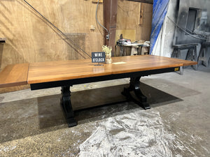 7 foot dining table with 2 12” extensions