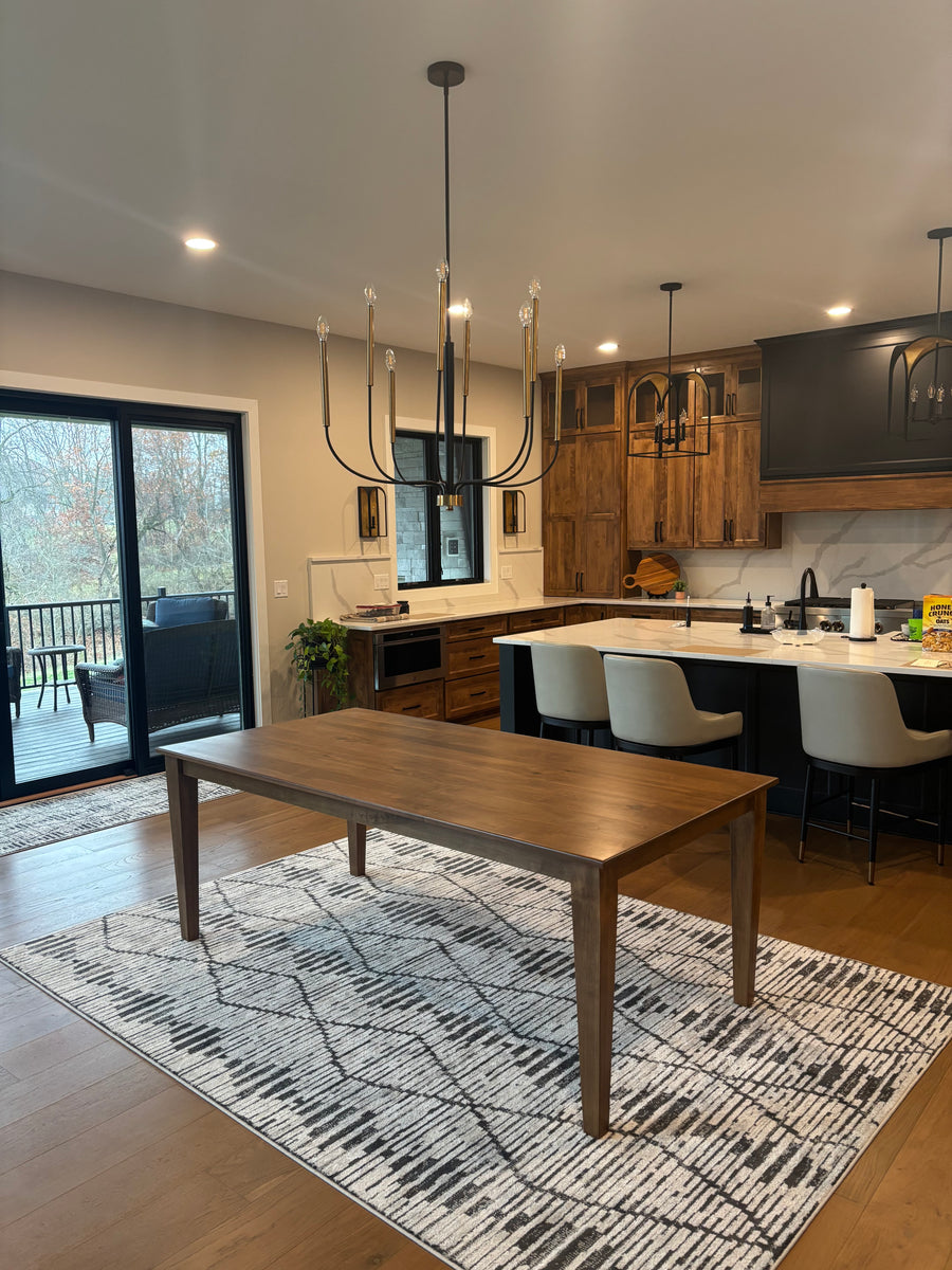 Post Leg Table Farmhouse Dining Table with Post Legs - The Wooden Whale Workshop