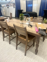 Solid Maple Dining Set – 6’ Table with Spindle Legs + 4 Aspen Chairs