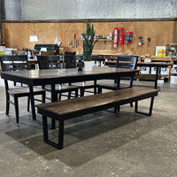 Metal U Leg style dining table