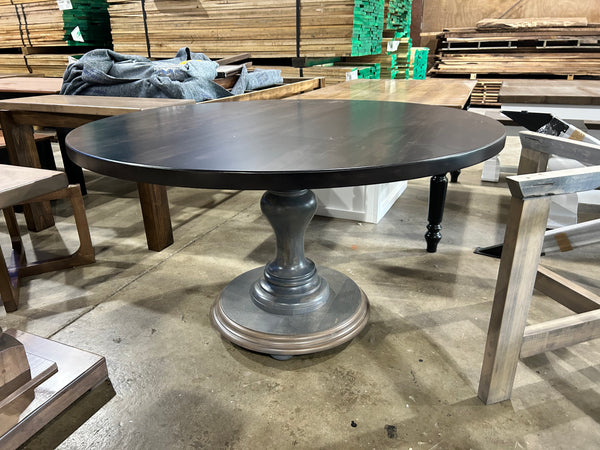 Round Trestle X Farmhouse Dining Table - The Wooden Whale Workshop