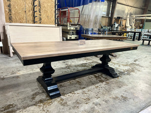 Stunning 8’ x 40” herringbone table and bench