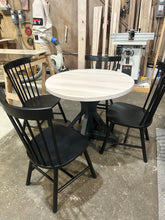 Load image into Gallery viewer, 36” round dining table with metal base
