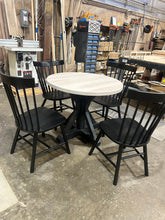 Load image into Gallery viewer, 36” round dining table with metal base
